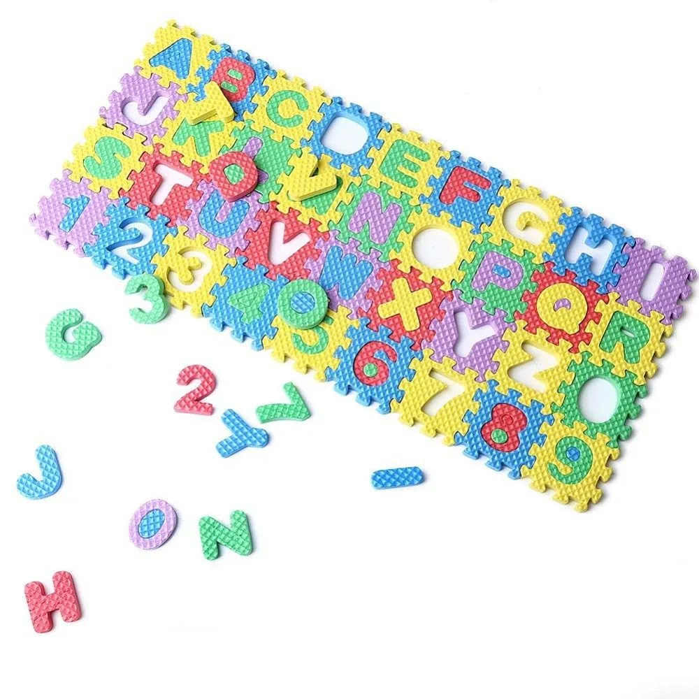 36 шт. алфавит головоломки Красочные мини размер развивающие игрушки Дети Алфавит буквы цифры пены коврик для От 1 до 7 лет