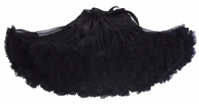 Vintage Puffy Short Women Crinoline Tutu Skirts Short Bridal Petticoats Cosplay Underskirt Rockabilly Tutu Party Mini Skirts black