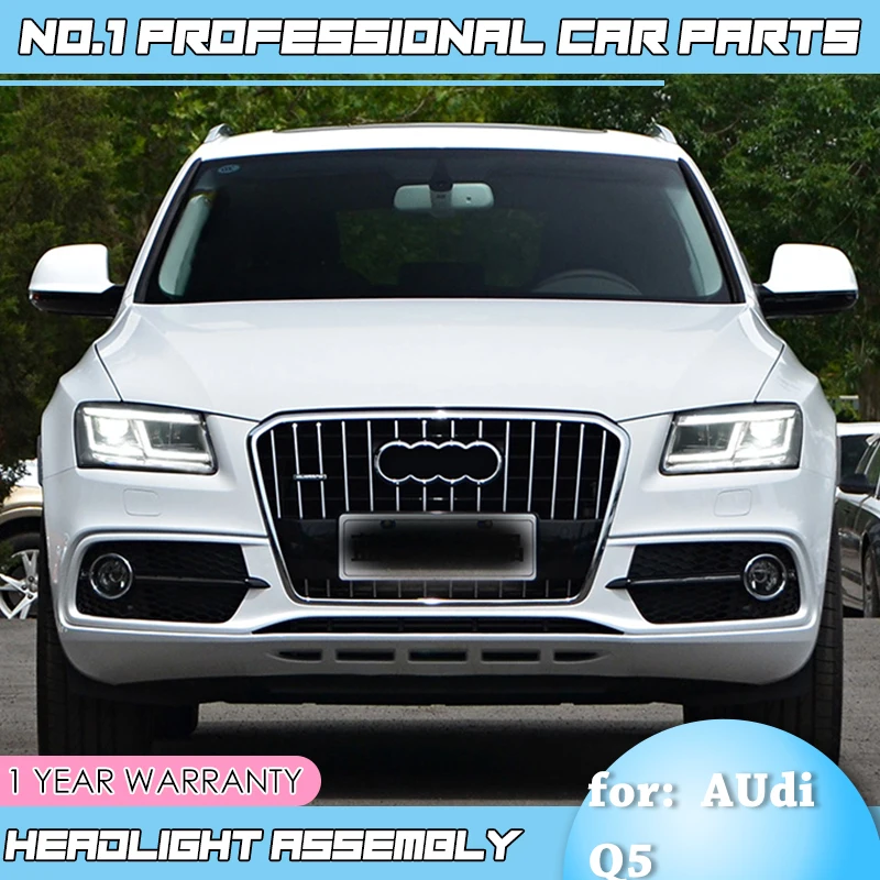 

BiNFU Car Styling for Audi Q5 Headlights 2009-2012 2013-2017 Q5 LED Headlight DRL Lens Double Beam bi-LED lens car headlight