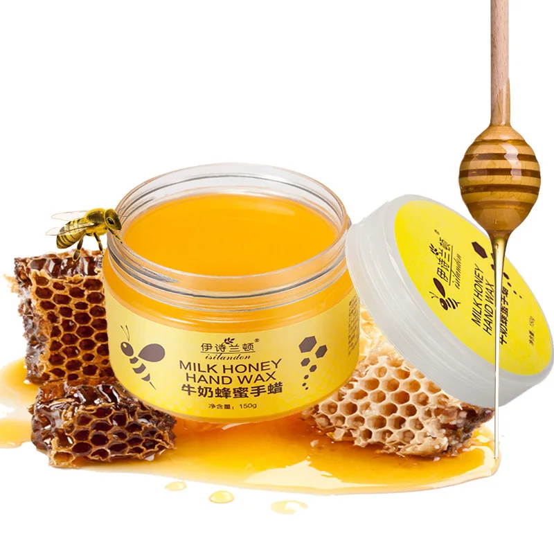 

1PCS Hand Skin Care Milk Honey Paraffin Wax Moisturizing Whitening Exfoliating Calluses Hand Film Hand Mask xgrj