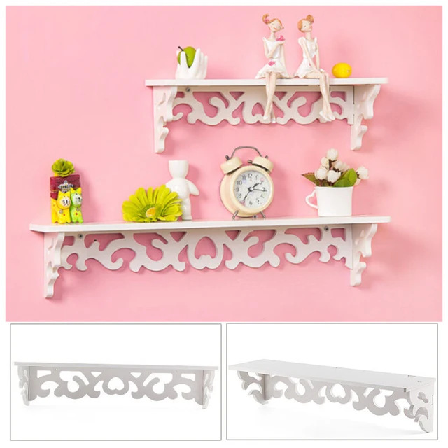 Set Of 2 White Shabby Chic Filigree Style Shelves Cut Out Design Set Of 2 White Shabby Chic Filigree Style Shelves Cut Out Design Wall Shelf Home