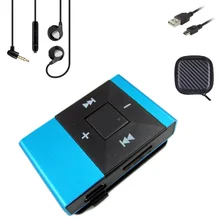 Gdlyl Portátil MP3 Music Player Mini Clipe Multicolor MP3 Player com Micro TF/Cartão SD Slot + Fone de Ouvido + caixa + USB De Armazenamento cabo