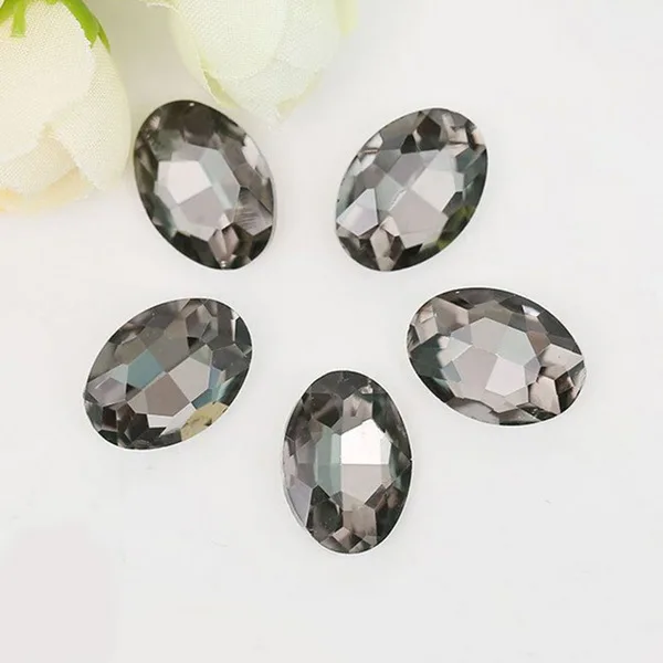 5-50pcs/lot Multiple Colors Oval Faceted Cusp Sewing Rhinestones Acrylic Craft For DIY Craft  Home Decoration Supplies 