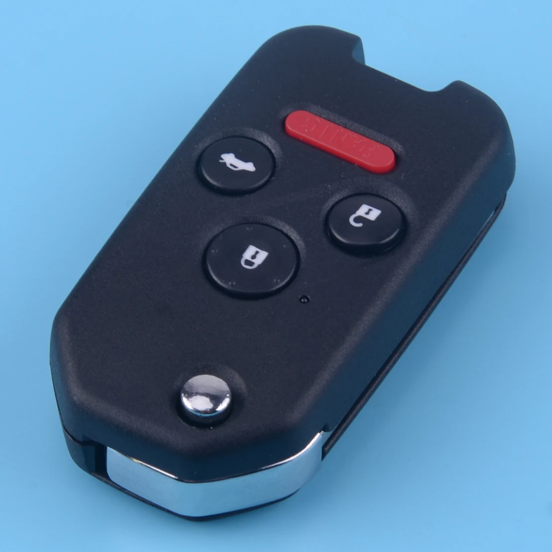 

DWCX Black 4 Button 313.8Mhz Car Flip Remote Key Fob ID46 Chip Fit for Honda Accord Civic 2003 2004 2005 2006 2007