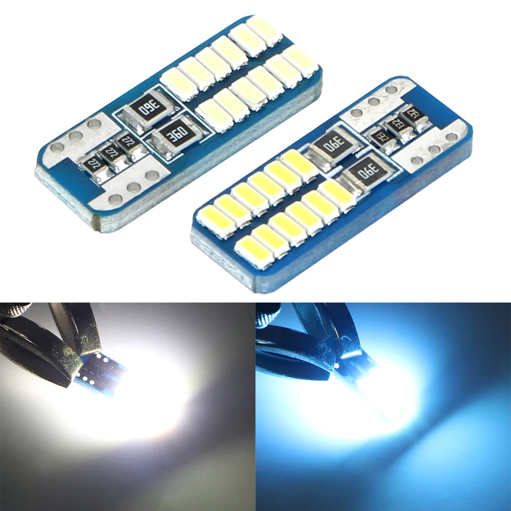 T10 3014 24SMD сигнальные лампы белый/кристально синий автомобильный габаритный