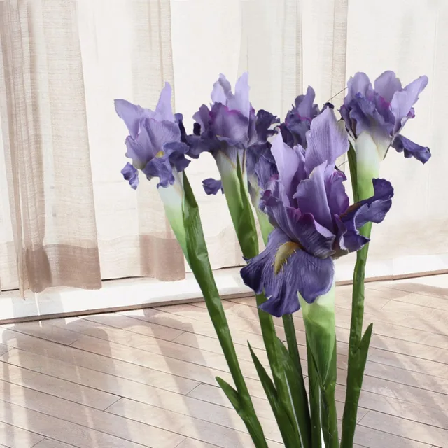 OurWarm 5pcs Artificial Flower Iris Decorative Fake Flowers Display
