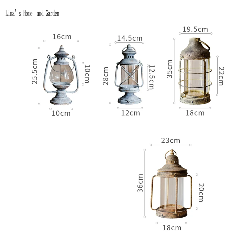 attractive handmade antique metal glass candle holder lantern