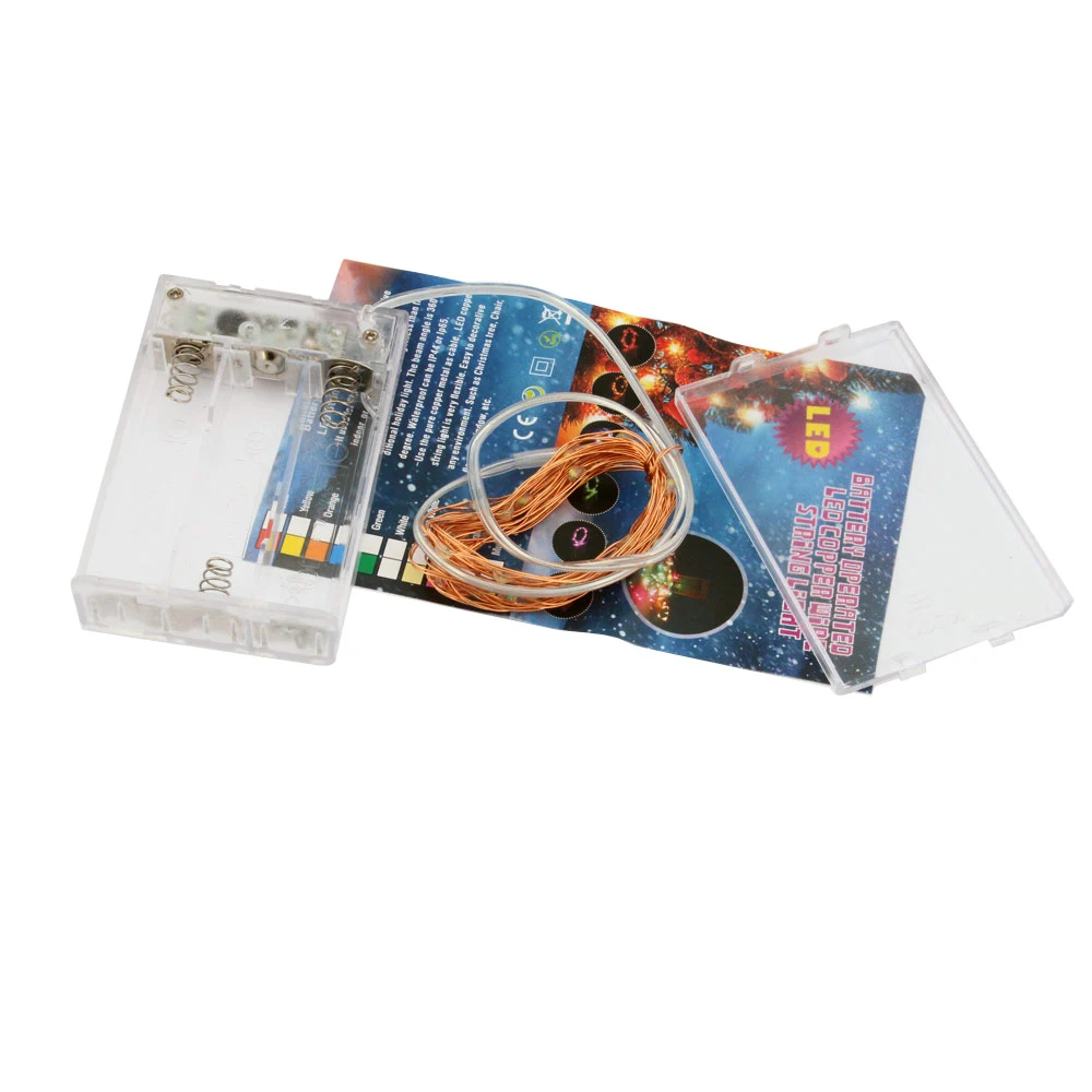 Люсис привело Decoracion 2 м 20 светодиодный аккумуляторные фонари Медный провод таймер Рождественское украшение гирлянды Фея световые гирлянды
