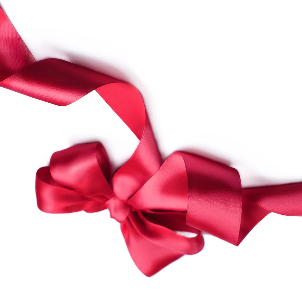 

40mm 25 Yard/Rolls Pretty Silk Organza Double Face Transparent Ribbon For Wedding Party Decoration Crafts Gift Packing Belt