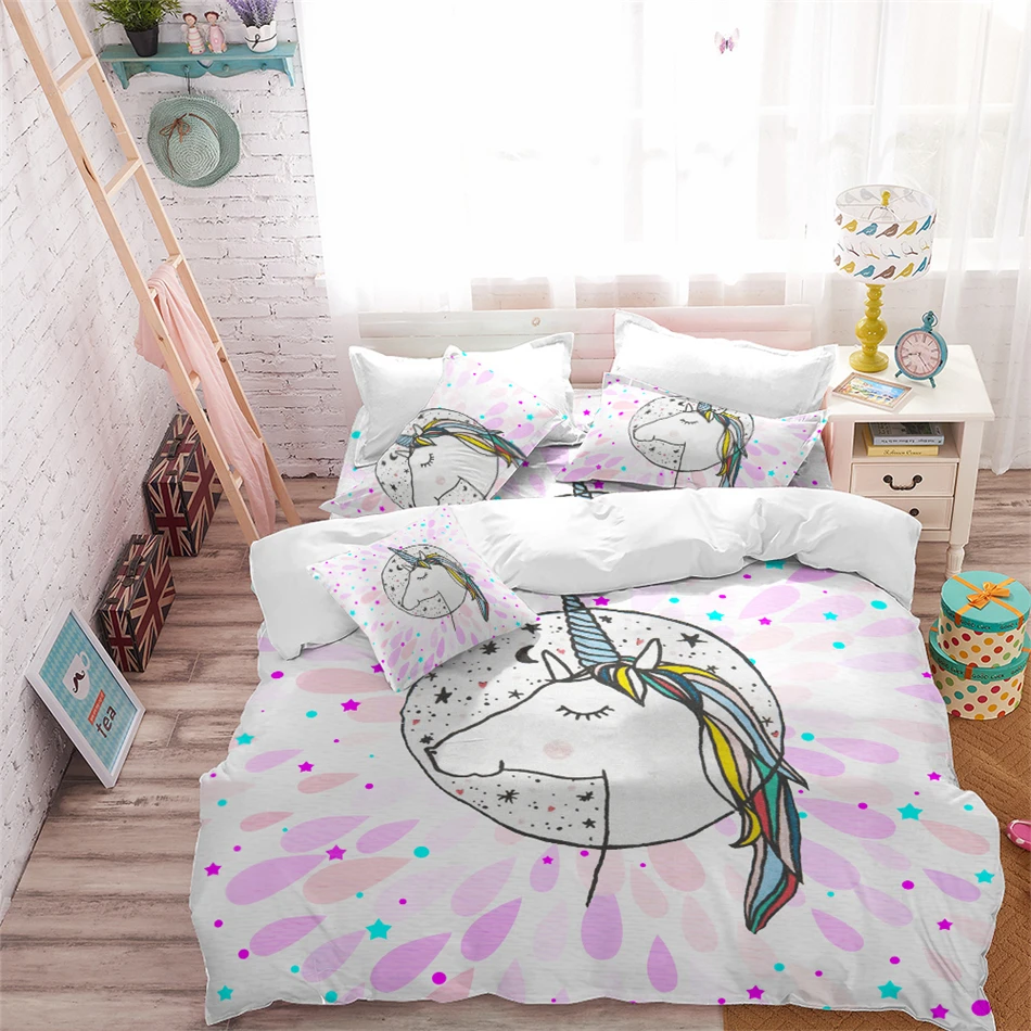 Colorful Princess Unicorn Bedding Set Unilovers
