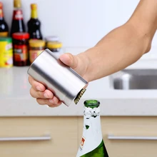 Stainless Steel Beer Wine Opener Automatic Bottle Openers Beer Soda Cap Wine Bottle Opener Kitchen Bar