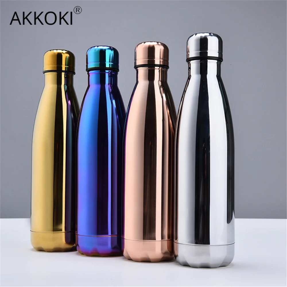 Baratos Termo de acero inoxidable con aislamiento al vacío botella de Cola para botellas de agua de doble pared para viajes al aire libre termo deportivo