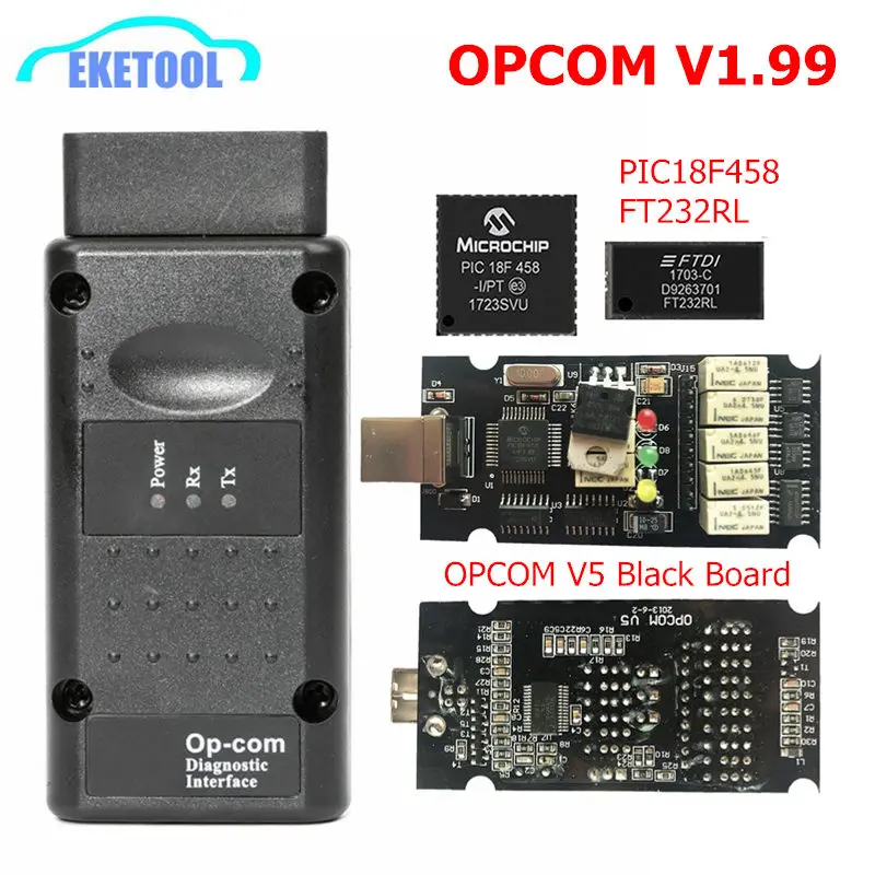 OPCOM V1.59 V1.65 V1.70 V1.78 V1.95 V1.99 прошивки PIC18F458 и FTDI чип для Opel Новый NEC Реле OP COM OBD2 читатель