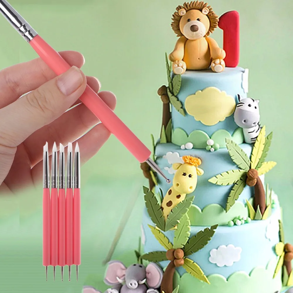 5 шт. двуглавый торт резьба ручка украшения моделирования ручки выпечки сахар торт печенье закуски инструменты для изготовления подарка «сделай сам» торт формы для выпечки C42