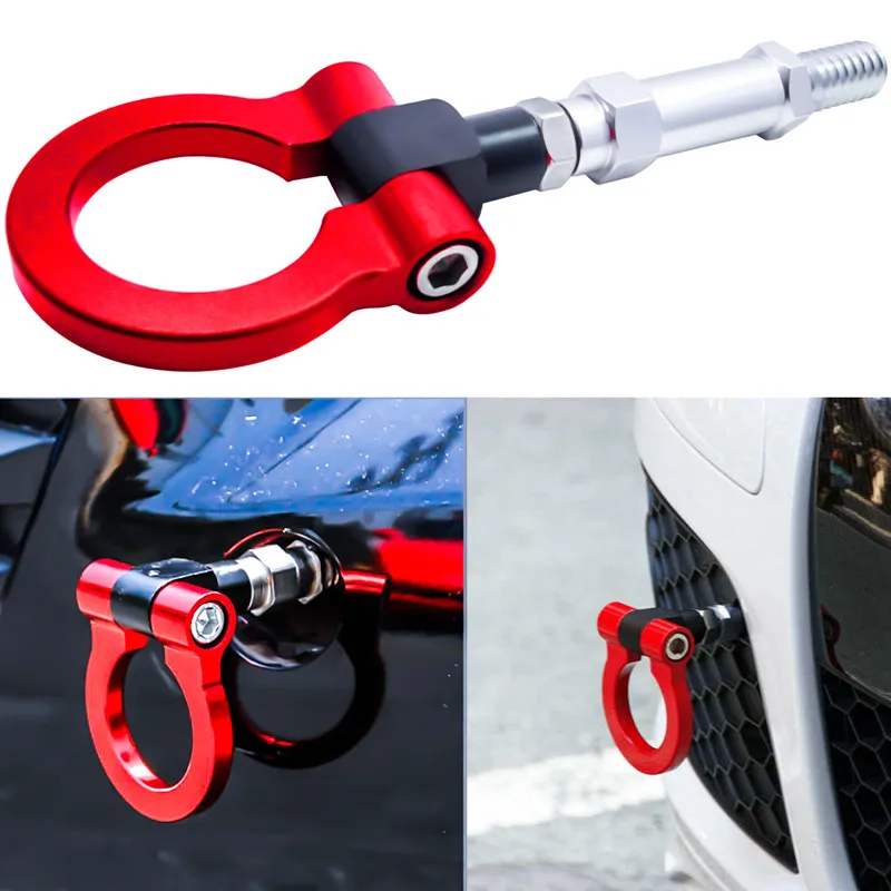 Red Track Racing Style Aluminum Tow Hook For 11 17 6th Gen Volkswagen