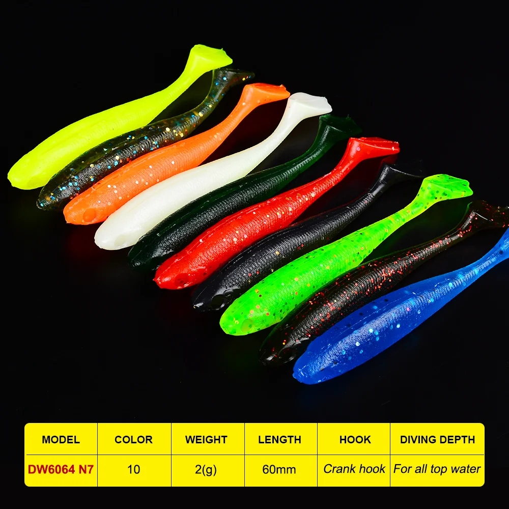 

Fake Lure 10 pcs/lot Silicone 7-9.5cm FLYBASS Soft Wobblers Bait Softbait Fishing Baits 10 Colors 2g/6g Soft Baits DW6064