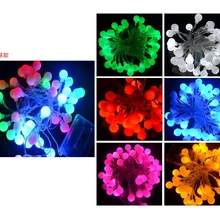 Светодиодные шаровые шары с питанием от аккумулятора, гирлянда, 5 м, 50 светодиодов, сказочный свет, домашний отель, Рождественский бар, вечерние шары, украшение для свадьбы