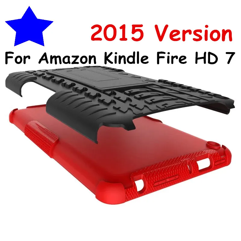 

HD7 2015 Heavy Duty Tablet Case For Amazon Kindle Fire HD 7 HD7 2015 Tablet Shockproof Protect Shell With Stand Holder+protector