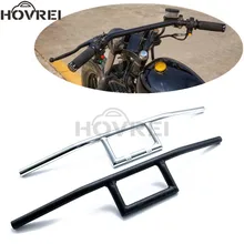 Универсальный мотоциклетный винтажный хромированный черный 7/" 22 мм руль для мотоцикла ретро кафе гонщик ручка бар