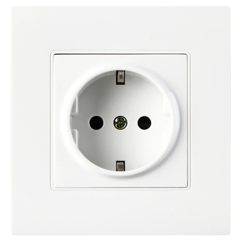 

EU Standard Power PC Socket 250V Panel Power Wall Power Socket Grounded 16A wall Socket Plug