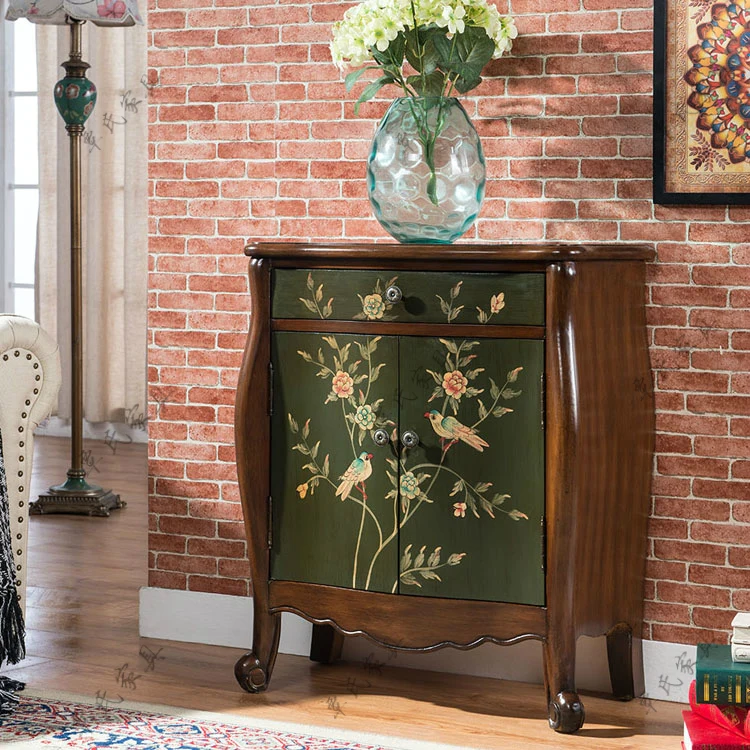 Europe type style American archaize cupboard porch one bucket two ark cabinet decoration furniture of coloured