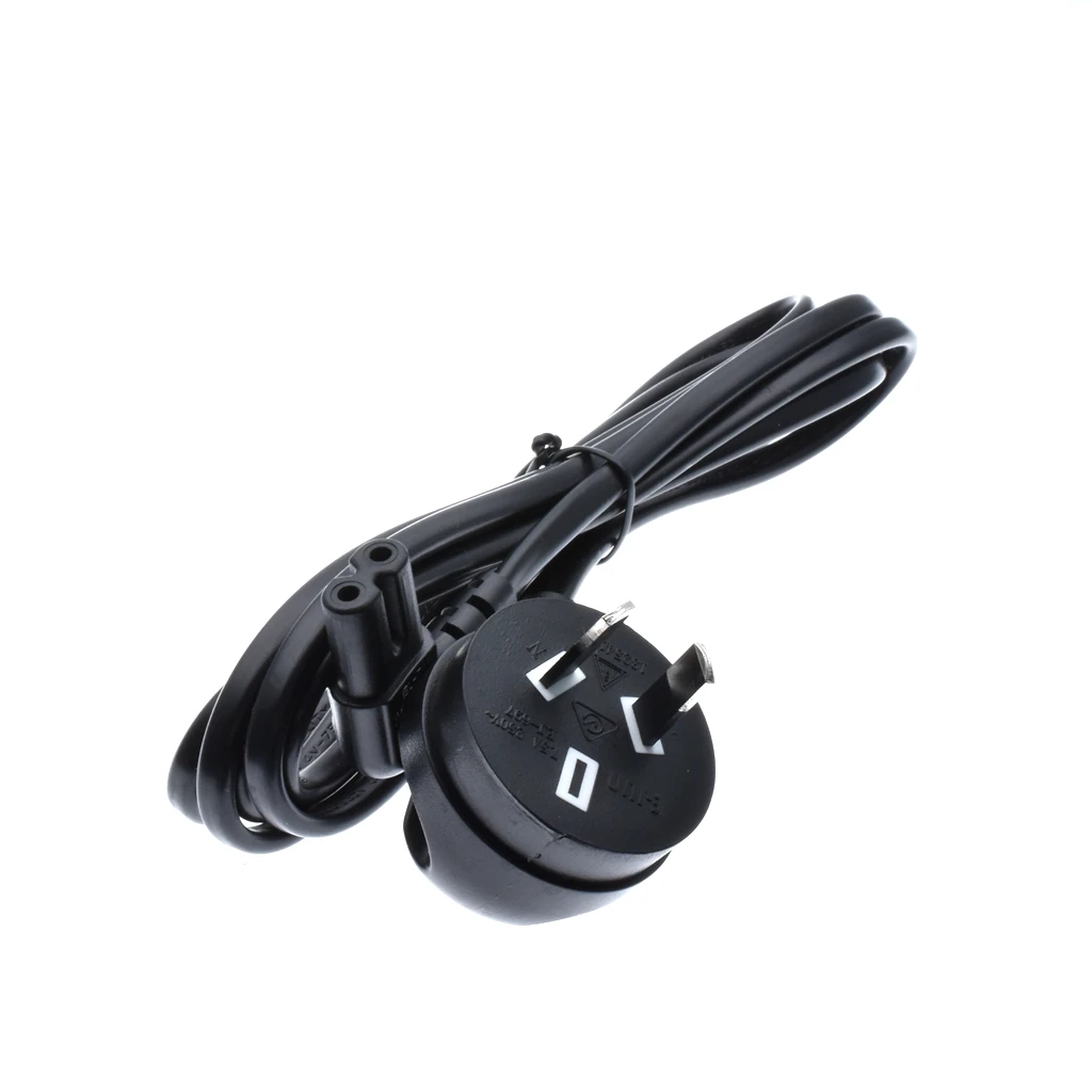 Australia Standard Black 2.0M C7 to AU 2 pins plug extension power