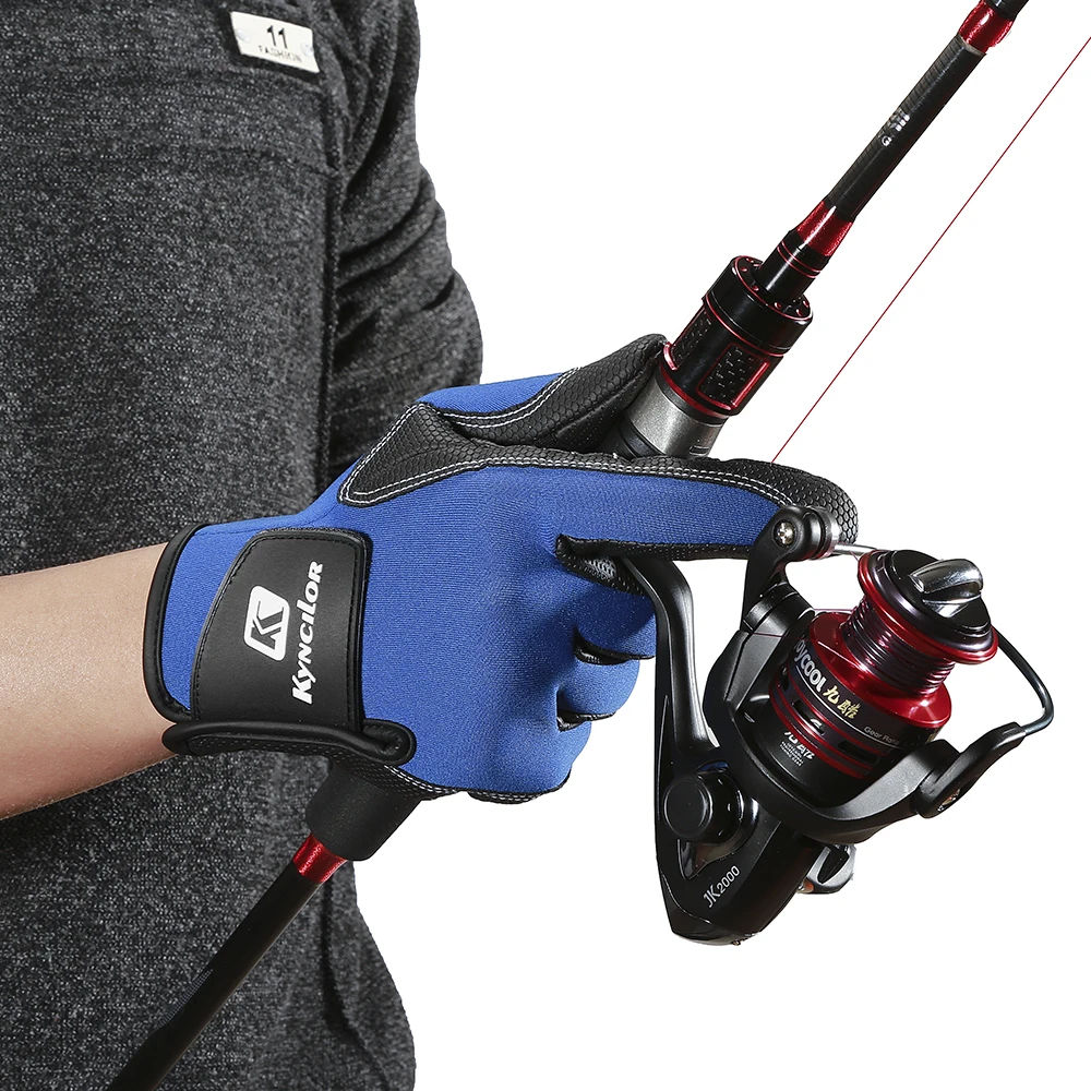 Men Resistance PU Fish Glove Outdoor Non-slip Fishing Protective Fingerless Gloves