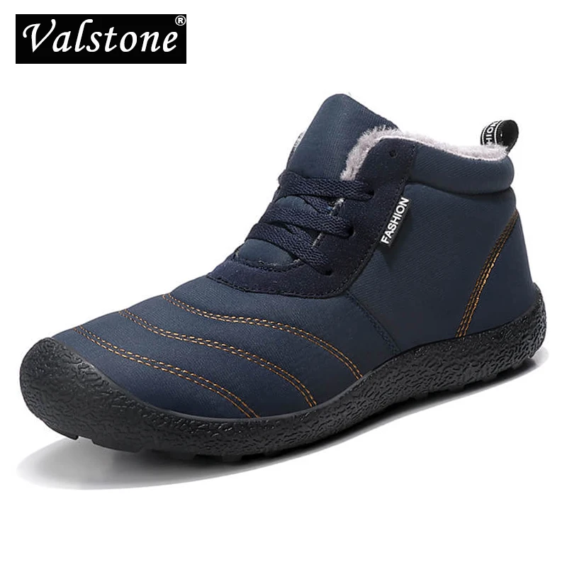 

Valstone XL size 39-48 Winter Men's Snow boots warm ankle boot winter Sneakers Plush lining winer shoes Comfortable anti-skid