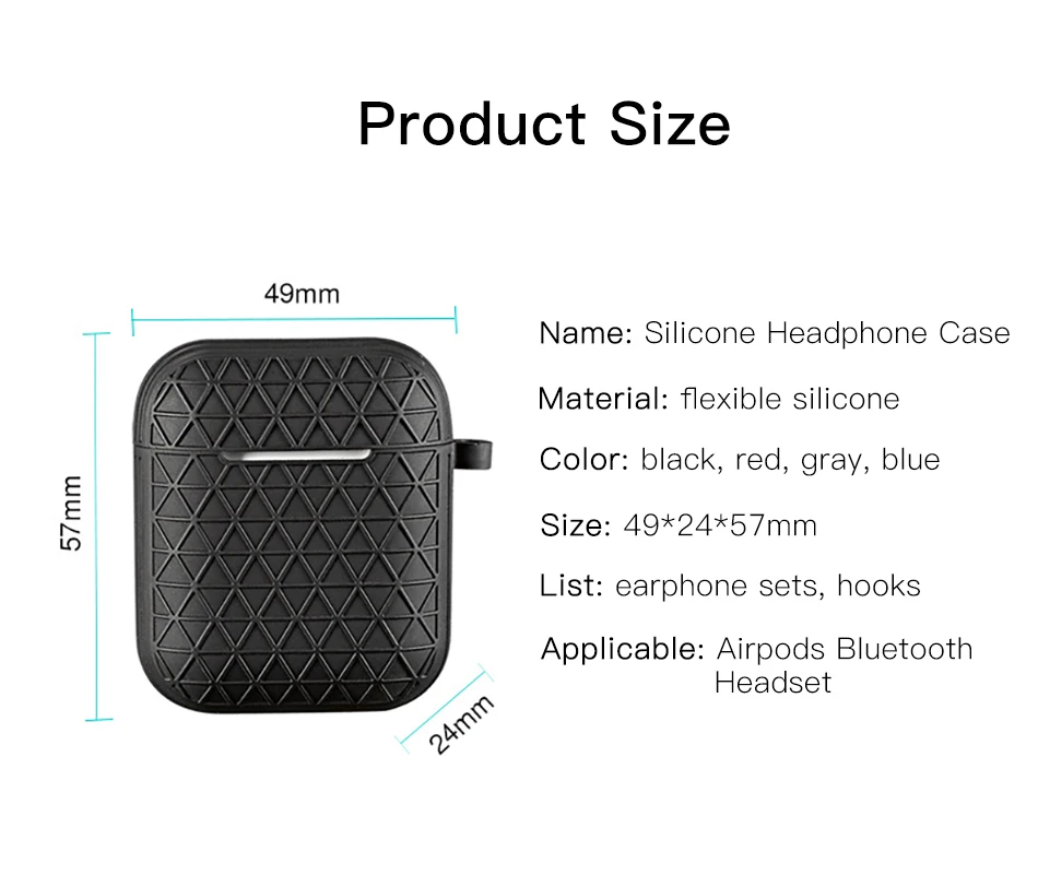 !ACCEZZ TWS Bluetooth Wireless Earphone Cover For Apple Airpods Earphone Case Portable Headset Accessories Covers With Keychain (10)