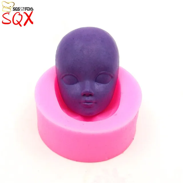 Doll Head Portrait Eyes Baby Face Shape Cake Mold Cake Baking Tools Silicone Mold Chocolate
