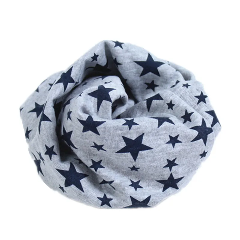 winter warm cotton baby scarf new o ring wraps kids neckerchief collars boys girls scarves star cute children accessories wear