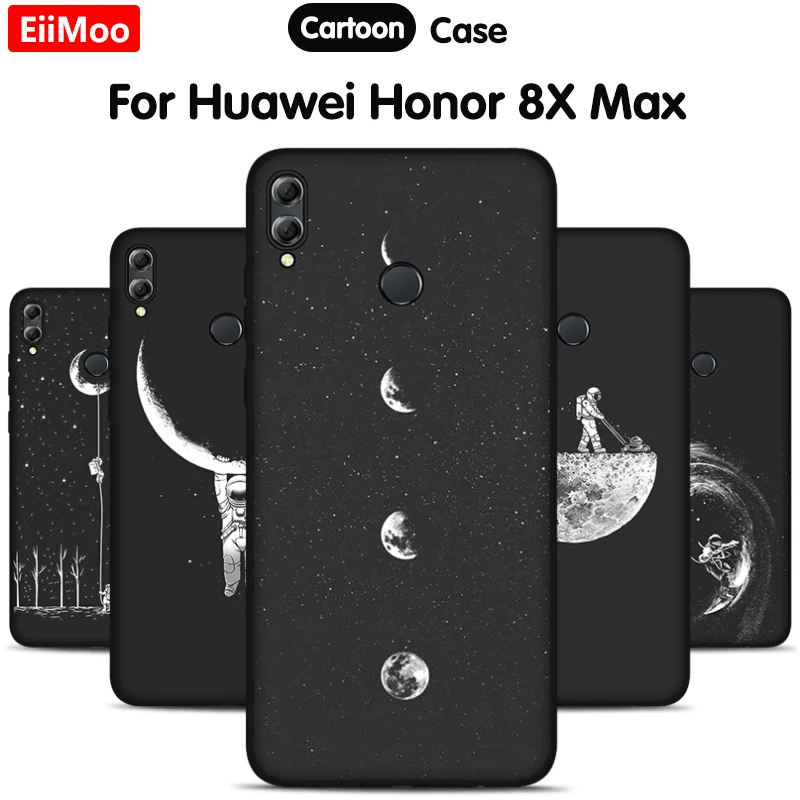 

EiiMoo Soft Silicone Case For Huawei Honor 8X Max Case Cover Cute Cartoon Print TPU Matte Soft Phone Case For Honor 8X Max Cover