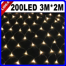 3 м* 2 м 200 светодиодный сад Свадебная вечеринка Сад праздник светодиодное Рождественское украшение наружная гирлянда фея Сетка гирлянда свет CN C-36