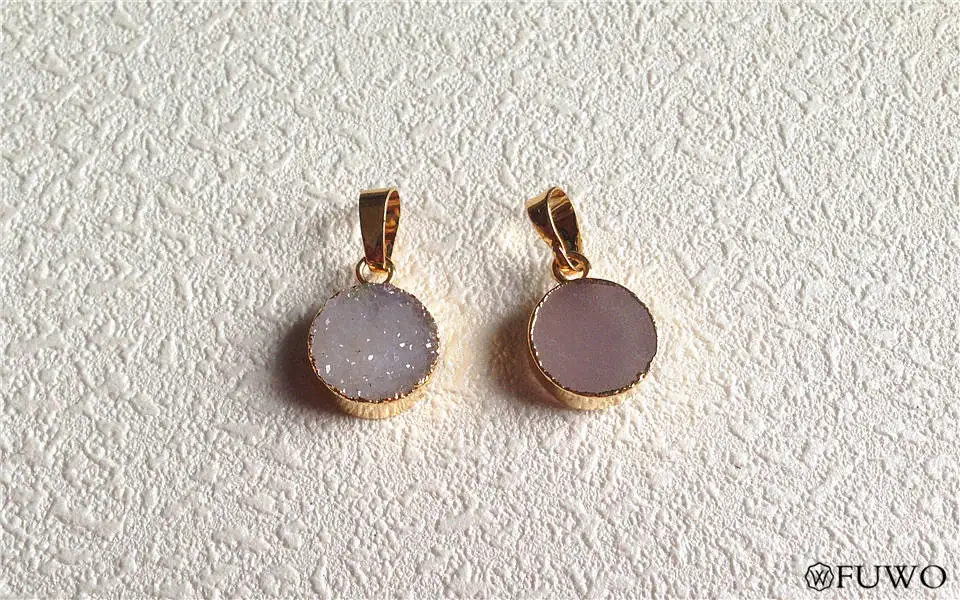 Natural Druzy Agate Pendant 8