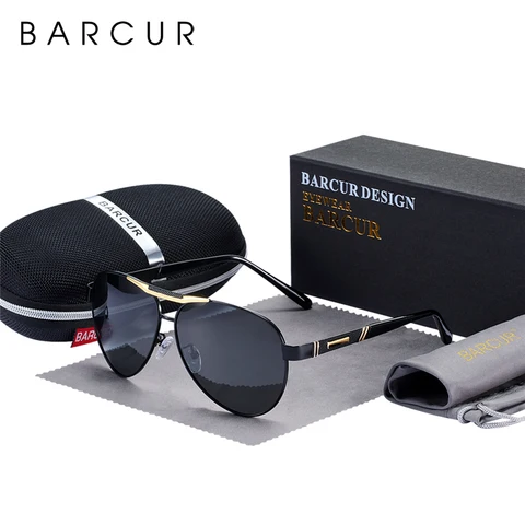 Óculos de Sol Acessórios para Homem Barcur Polarizados Proteção Viagem Condução Masculino Oculos Uv400