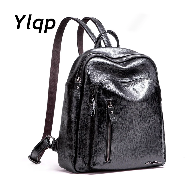 Aliwilliam New Fashion Quality Leather Backpack Women Bags Preppy Style Backpack Girls School Bags Zipper Shoulder
