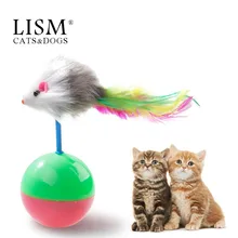 

Cat Mouse Mice Feather Interesting Crazy Toys Interactive For Pets Products Katten Kitten Kat Cheap-toys Spit Ball