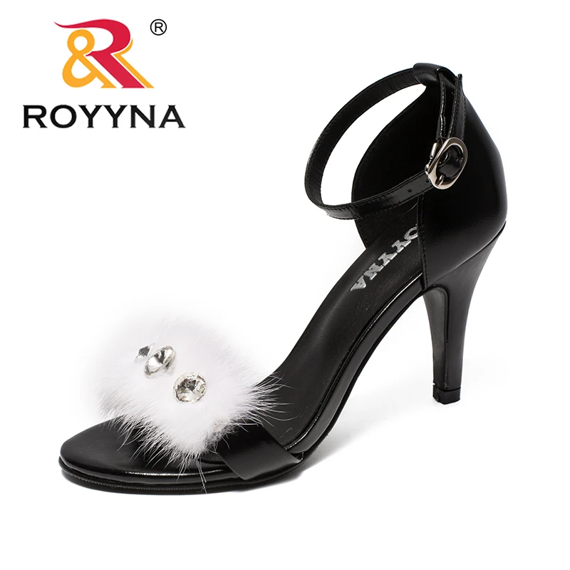 

ROYYNA New Fashion Style Women Sandals High Heels Femme Summer Shoes Front Open Comfortable Lady Sandals Fast Free Shipping