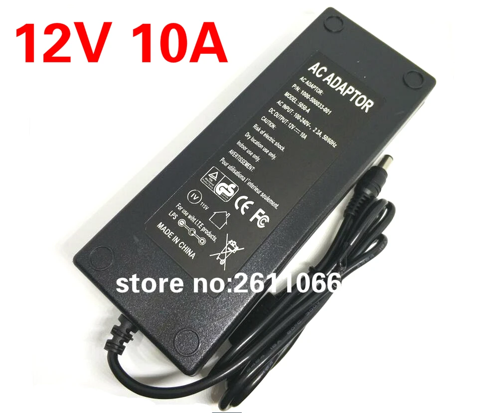 12V10A AC 100 V-240 V преобразователь Мощность адаптер AC/DC 12V 10A Питание ЕС/US/UK штекер постоянного тока 5,5*2,5 мм светодиодный светильник Мощность креплением для вспышки sрeedlite