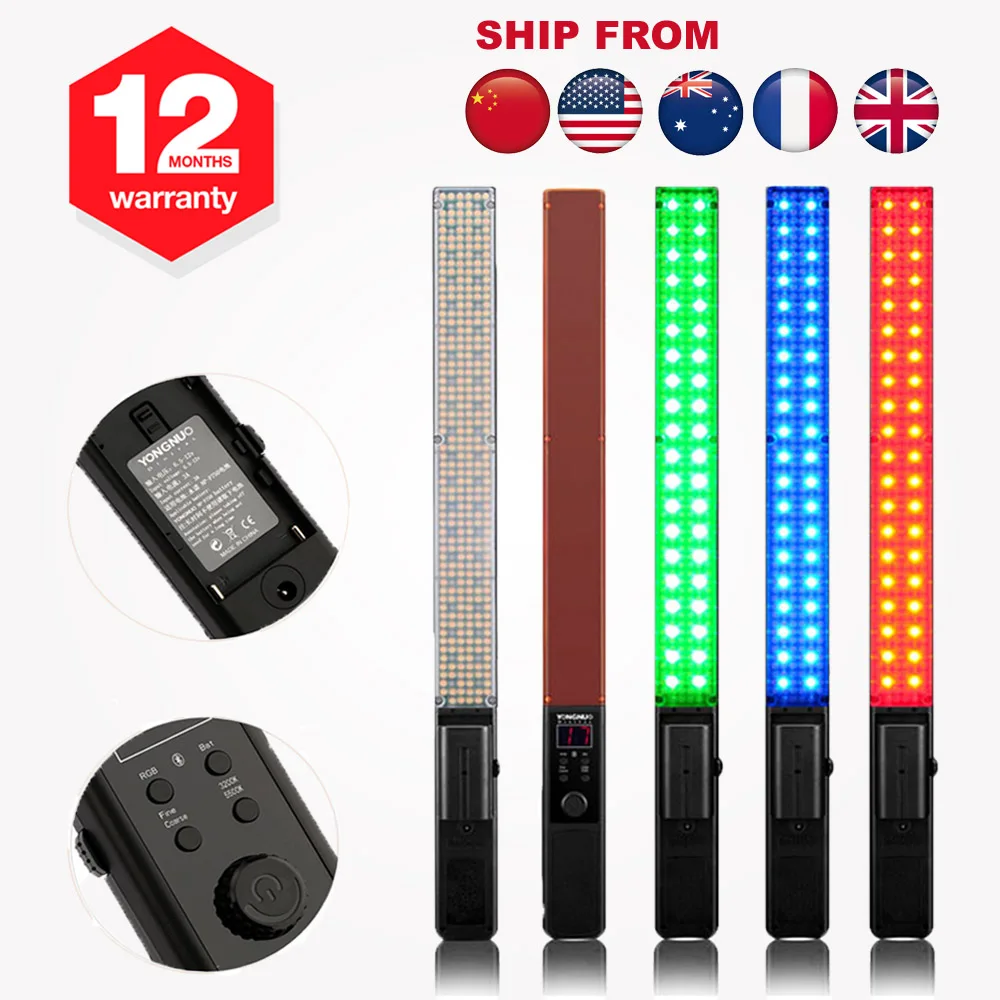 

YONGNUO YN360 ICE / Pixel Stick Combo Handheld Pro LED Video Light Wand 3200k-5500k RGB Colorful LED Stick