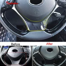 Tonlinker Обложка Наклейка для Toyota CHR автомобильный Стайлинг 1 шт. ABS хром рулевая панель украшение чехол наклейка s