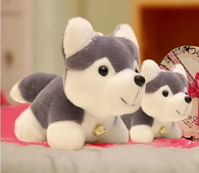 

cartoon husky about 18cm bell husky plush toy kid's toy birthday gift h612