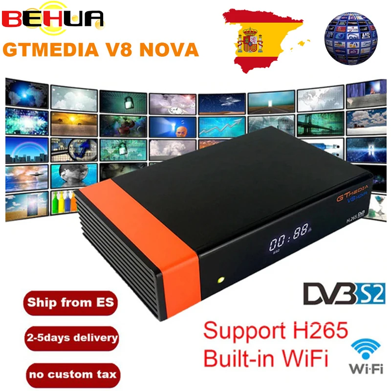 Gtmedia V8 NOVA же как freesat V9 супер DVB S2 спутниковый ресивер встроенный Wi Fi поддержка H.265