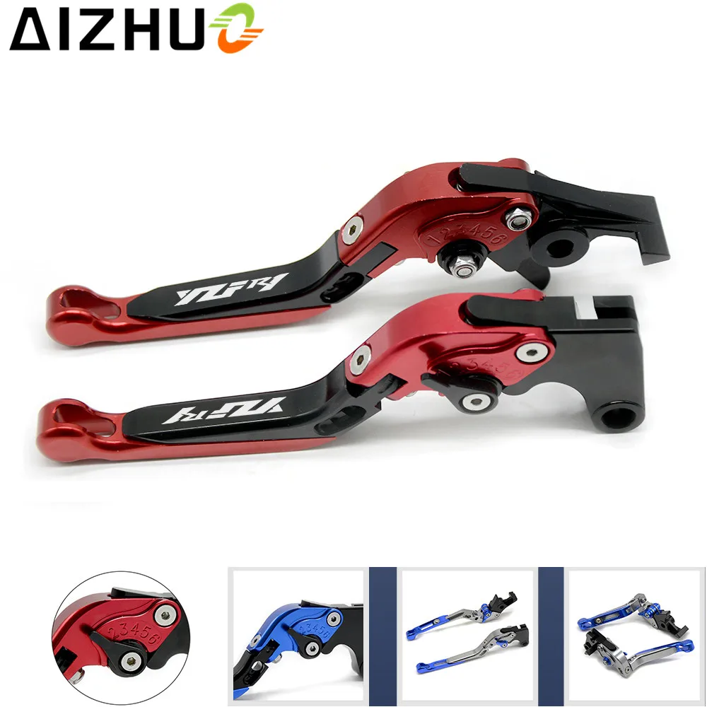 For Yamaha YZF R1 YZF-R1 2004 2005-2008 YZFR1 LOGO Motorcycle Clutch Brake Levers Adjustable Extendable Motor CNC Aluminum Lever