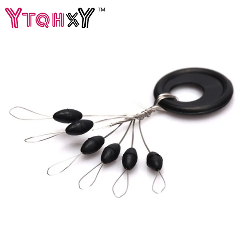 

New 10 Group 60PCS Fishing Tackle Resistance Line Space Beans Not to Hurt The Line Vertical Beans Fishing Accessories YE-156