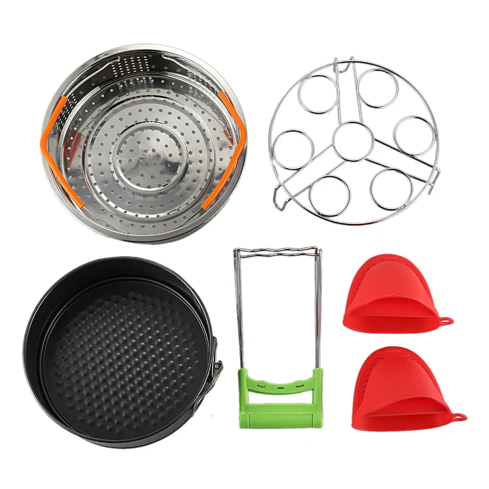 

Instant Pot Accessories Set with Steamer Basket Egg Steamer Rack Non-stick Springform Pan Steaming Stand 1 Pair Silico glove