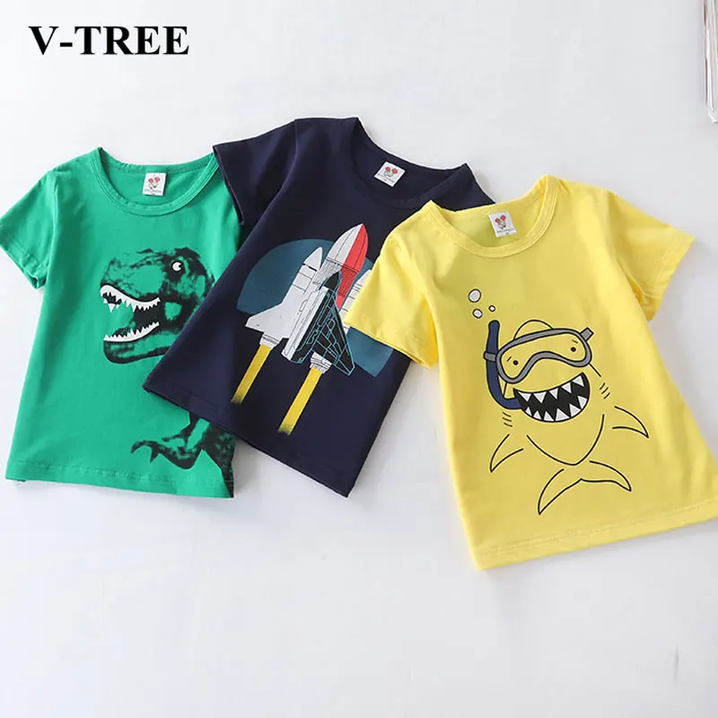 

2019 Summer Boys Shirts Cartoon Tops For Kids 2-12T Teenager Sweatshirts Cotton Children T Shirts Short-sleeve Baby Clothes