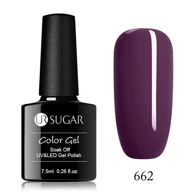 662 Ur Sugar УФ-Гель-лак замачиваемый Гель-лак UV Led 7,5 мл Гель-лак для нейл-арта лак Полупостоянный верхний слой Базовое покрытие маникюр - Цвет: 662