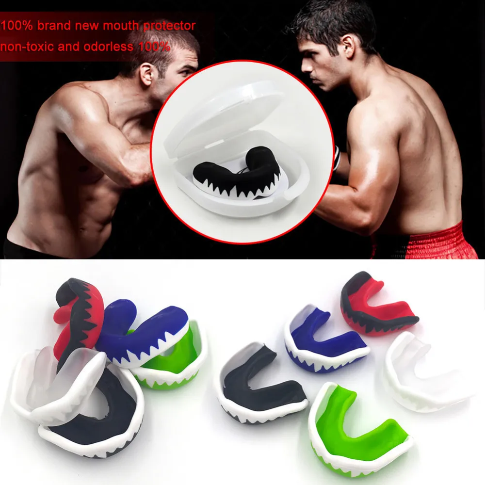 Adultos boca dientes escudo Protector de boxeo Muay Thai Rugby lucha baloncesto fútbol deporte dientes protección de seguridad de Venta caliente
