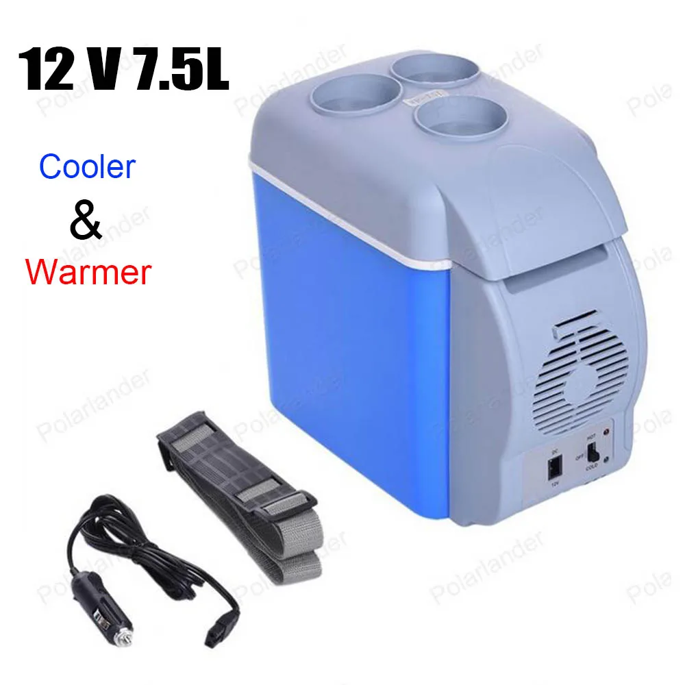 Best Price 12V 7.5L ABS Portable Car Mini Fridge Auto Travel Refrigerator Multi-Function Home Cooler Freezer Warmer